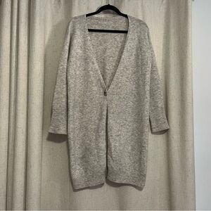 Manila Grace Heather Gray Italian Women's Cardigan